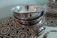 3 SILVER PLATE BOWLS ALL APPROX 10 INCH