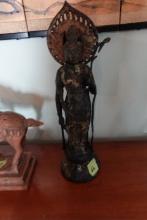 20" CHINESE GODDESS FIGURE HEAVY METAL