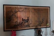 4 PANEL DECORATIVE CHINESE SCREEN 49 X 24
