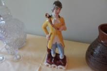 PORCELAIN HUNTER FIGURINE 11" TALL
