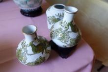 3 PCS GOLD IMARI 2 BOTTLES AND 1 JAR 5"