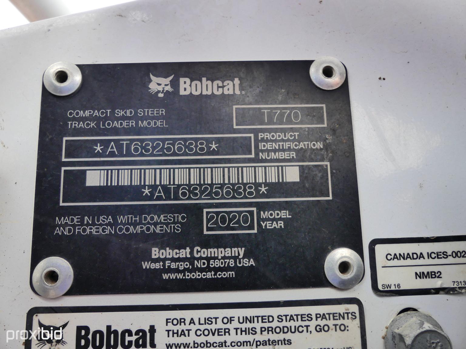 Bobcat T770 Skid Steer (start code 090705)