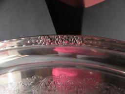 Oval Silver Plate 2-Handle Tray--"Camille" by