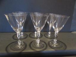 (13) Stems of Crystal:  (6) Water & (7) Champagne