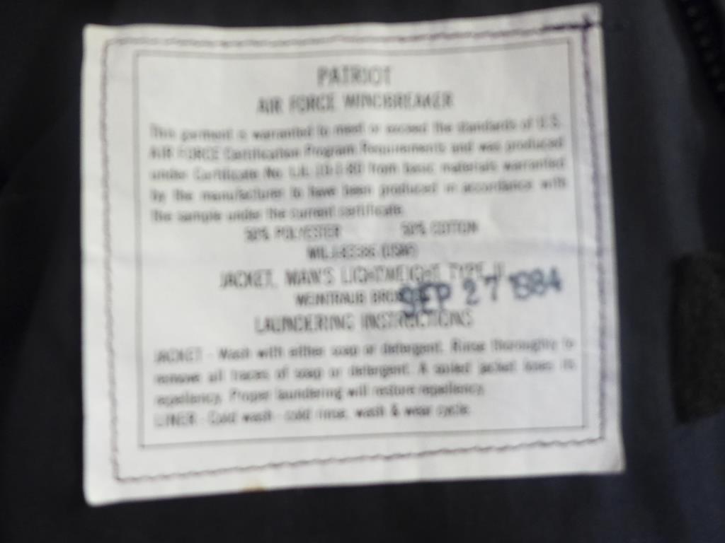 USAF Mens Lightweight Jacket with Colonel