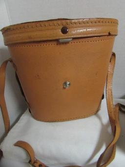 Vintage Omega Field Binoculars with Leather