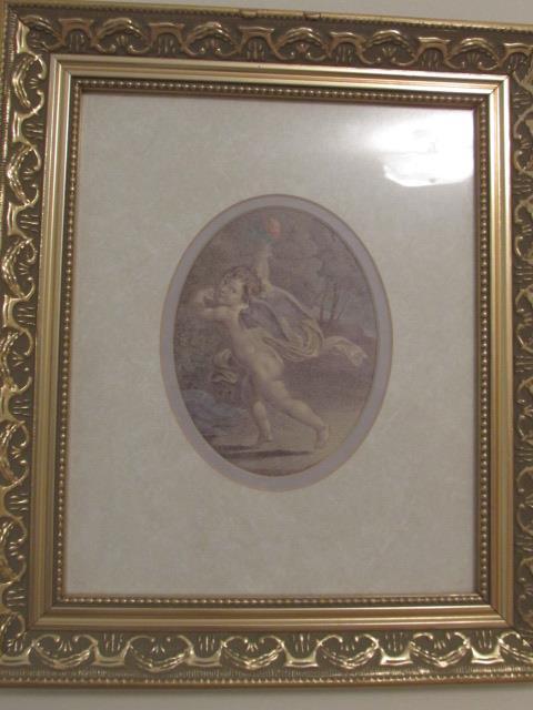 (3) Prints in Gold Frames--12" x 14" Each