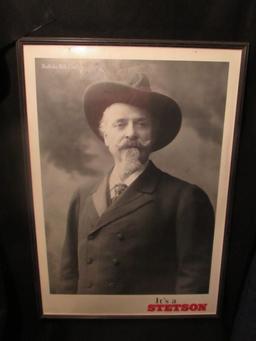 Framed Stetson Advisement with Buffalo Bill Cody