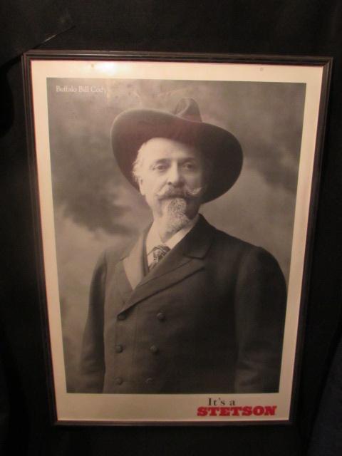 Framed Stetson Advisement with Buffalo Bill Cody