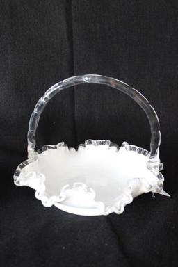 (2) Fenton Silvercrest Milk Glass Items