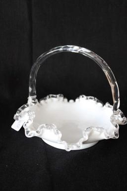 (2) Fenton Silvercrest Milk Glass Items