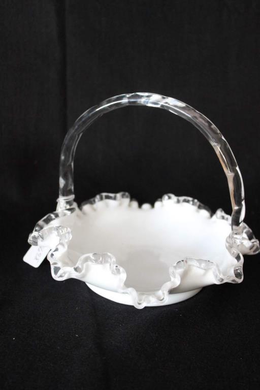 (2) Fenton Silvercrest Milk Glass Items