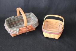 (2) Longaberger Baskets 9 1/2" x 6 1/2" x 7 1/2"