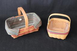 (2) Longaberger Baskets 9 1/2" x 6 1/2" x 7 1/2"