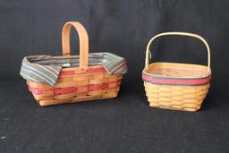 (2) Longaberger Baskets 9 1/2" x 6 1/2" x 7 1/2"