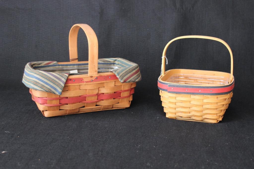 (2) Longaberger Baskets 9 1/2" x 6 1/2" x 7 1/2"