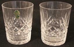 (2) Double Old Fashioned Glasses; "Lismore" by