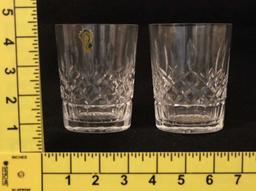 (2) Double Old Fashioned Glasses; "Lismore" by