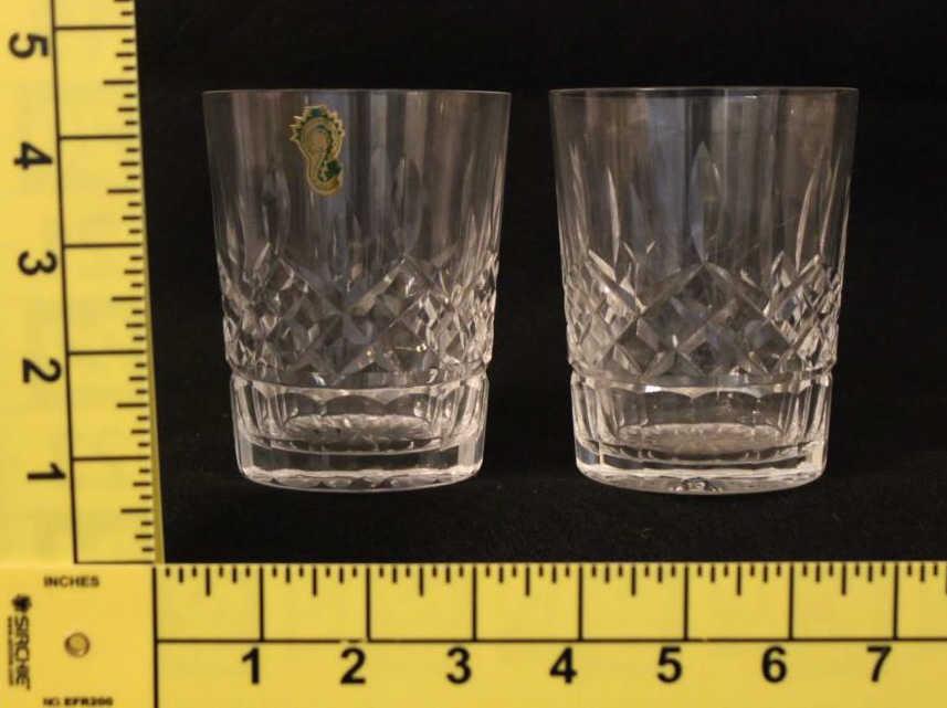 (2) Double Old Fashioned Glasses; "Lismore" by