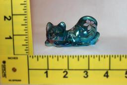Fenton Art Glass Kitten Hand Painted and Signed