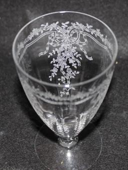 (6) Stems of Fostoria "June" Crystal,