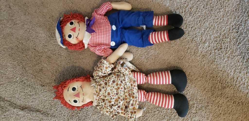 (3) Raggedy Ann Dolls & (1) Andy Doll
