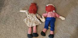 (3) Raggedy Ann Dolls & (1) Andy Doll
