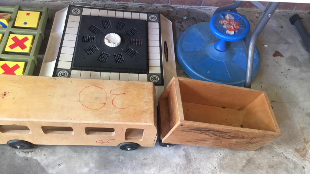 Assortment of Large Games, Plastic and Wood Toy