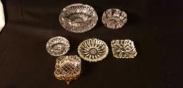 (6) Crystal Ashtrays