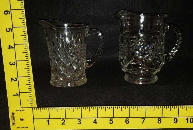 (3) Creamers, (2) Small Pitchers