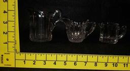 (3) Creamers, (2) Small Pitchers