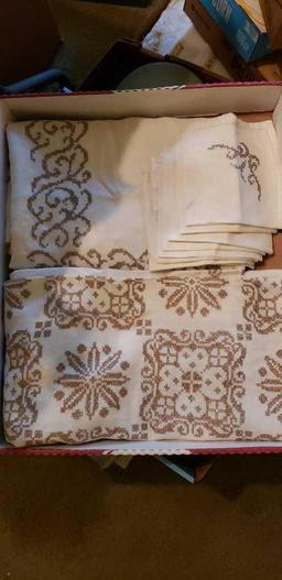 Assorted Linens: Tablecloth 64" x 94"