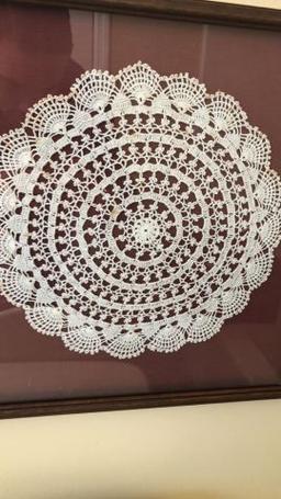 Framed Needlepoint— 13 3/8” x 15 1/2” and Framed