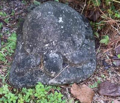 (3) Yard Ornaments: Concrete Frog, Concrete Turtle