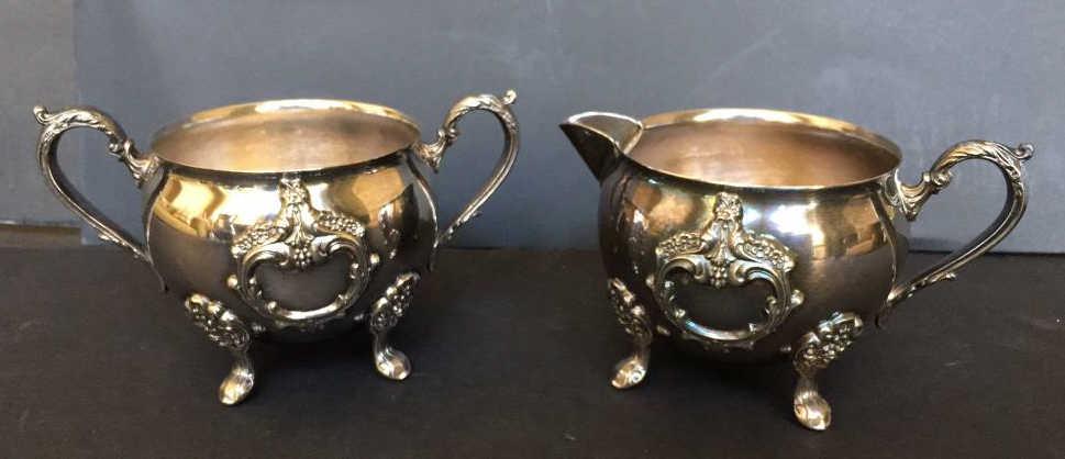 Towle Silver Plate Coffee Pot, Creamer & Open
