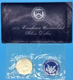 1971 S Eisenhower Uncirculated Silver Dollar in