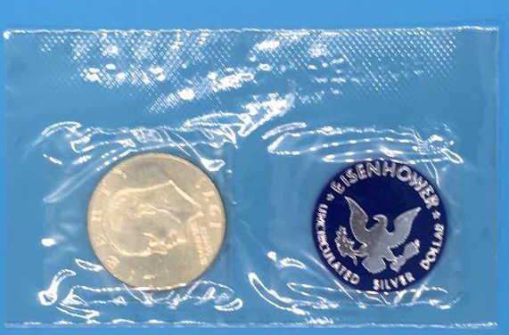 1971 S Eisenhower Uncirculated Silver Dollar in