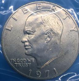 1971 S Eisenhower Uncirculated Silver Dollar in