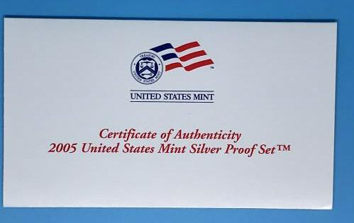 2005 United States Mint Silver Proof Set with COA