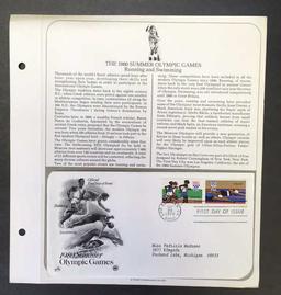 (5) First Day Issue U. S. A. Stamps:  1980 Winter