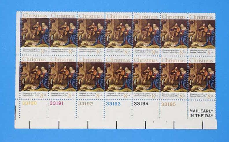 Assorted U. S. Postage Stamps:  (12) 8 Cent