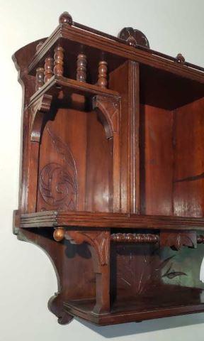 Victorian Wooden  Wall Shelf with Beveled