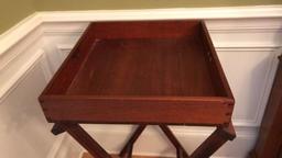 Cherry Butler Tray with Dove Tailends and Stand,