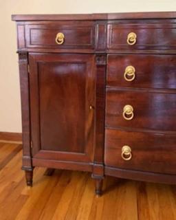 Mahogany Buffet w/6 Drawers & 2 Doors