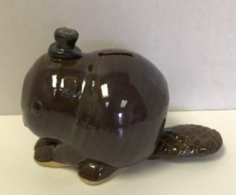 Dakota Stone Pottery Beaver Bank, (cork Plug)