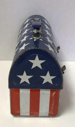 Vintage Rare Aladdin Stars And Stripes Lunch Box