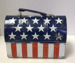 Vintage Rare Aladdin Stars And Stripes Lunch Box