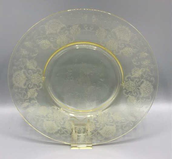 (5) Yellow Depression Glass 10’’ Plates