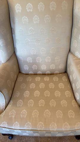 Upholstered Queen-Anne Style Wing Chair