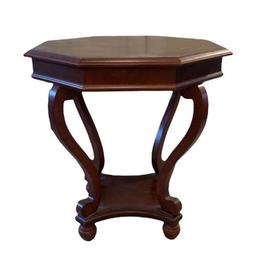 Octagonal Shaped Mahogany Side Table